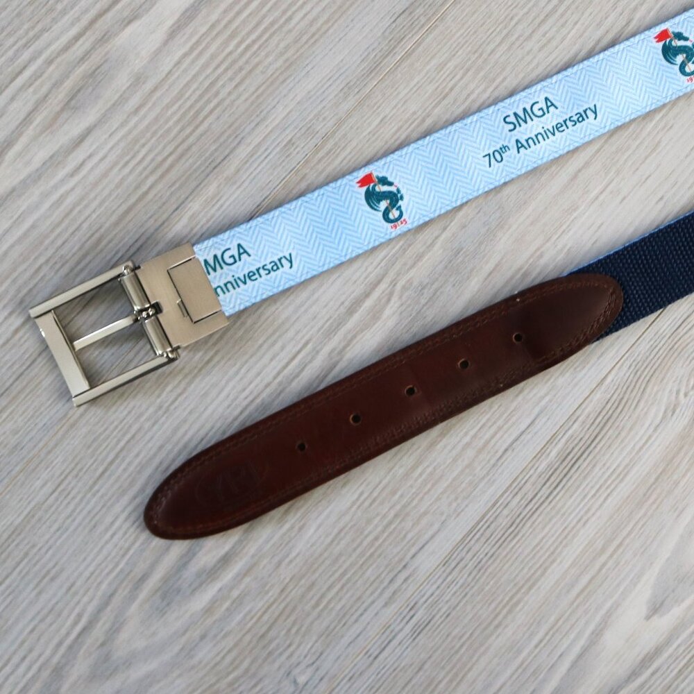 Monterey Peninsula Country Club Leather Belt Mens 36 YRI SMGA 70th Logo Made USA